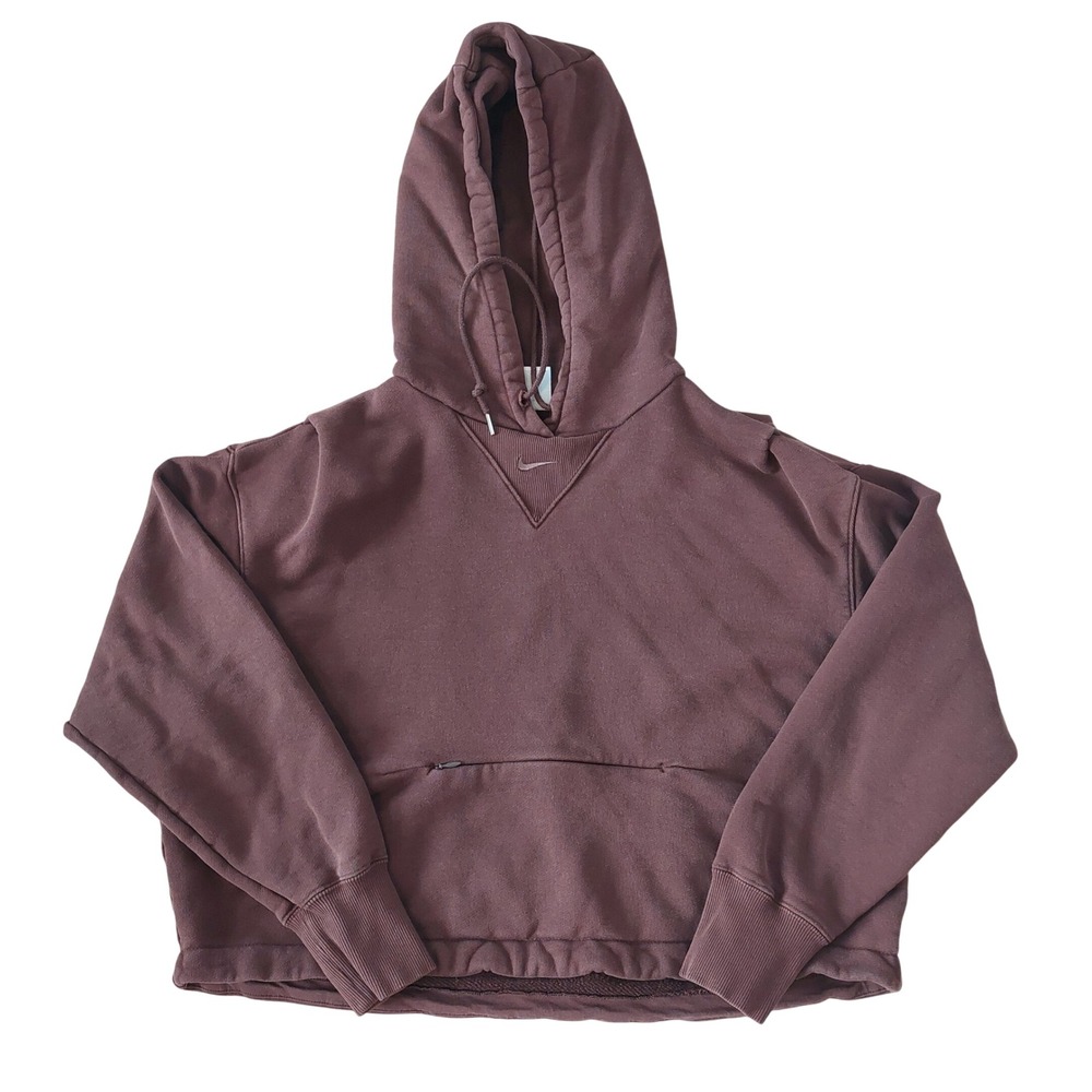 Nike Sportswear Modern Fleece Oversized Cropped Hoodie Sweatshirt Size Medium